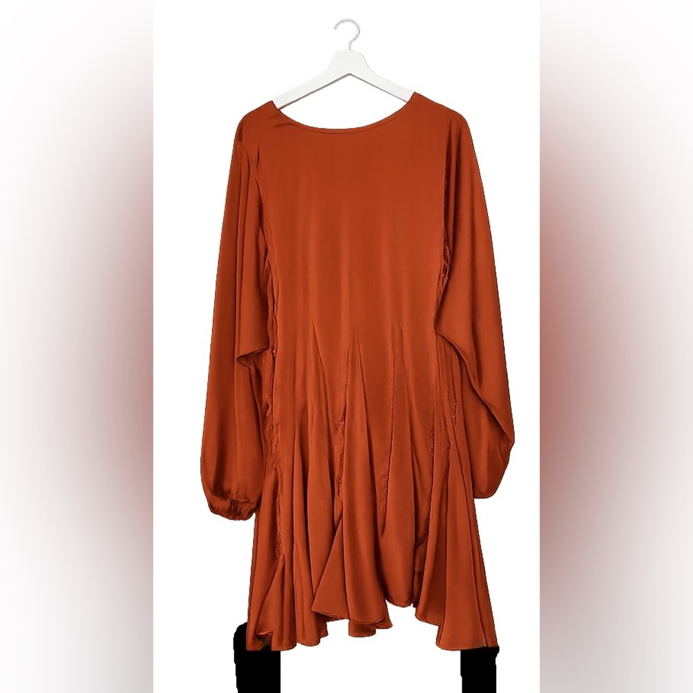 Elegant Rust Orange Women's Dress